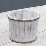 Wooden Bin - Whitewash 21x29cm - SHAMTAM.COM