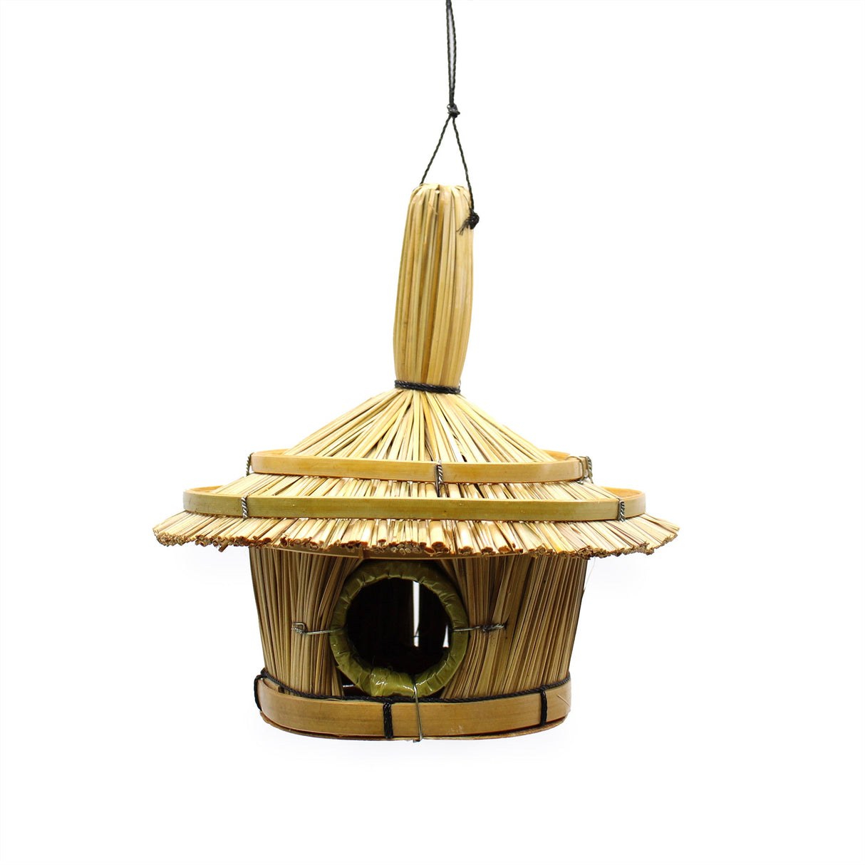 Small Round Seagrass Bird Box 17x17cm - SHAMTAM.COM