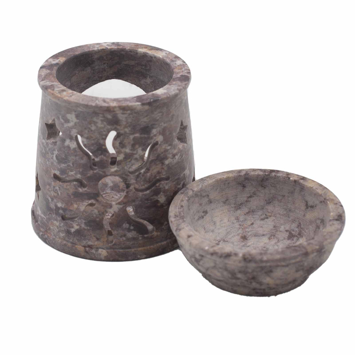 Sun & Stars Oil Burner Soapstone 8cm - SHAMTAM.COM