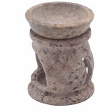 Oil Burner Soapstone 8cm - Three Moon Pentagon - SHAMTAM.COM