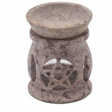 Oil Burner Soapstone 8cm - Three Moon Pentagon - SHAMTAM.COM