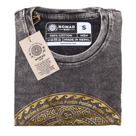 Small Stone Washed T-Shirt - Chakra - Dark Grey - SHAMTAM.COM
