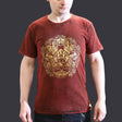 Small Stone Washed T-Shirt - Hamsa - Maroon - SHAMTAM.COM