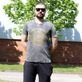Small Stone Washed T-Shirt - Mandala - Dark Grey - SHAMTAM.COM