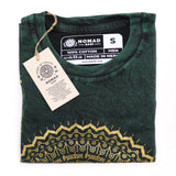 Small Stone Washed T-Shirt - Mandala - Green - SHAMTAM.COM
