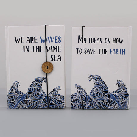 Notebook with strap - Waves in the same sea - SHAMTAM.COM