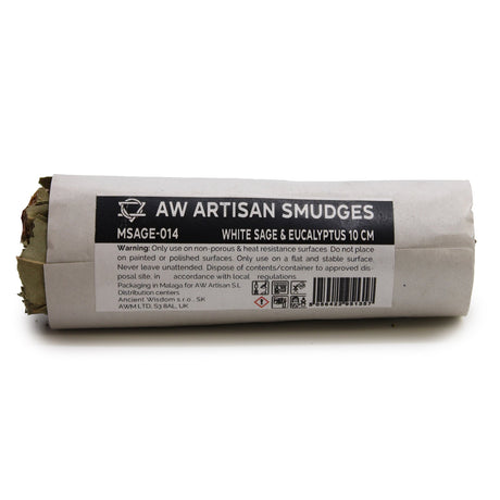 White Sage & Eucalyptus Smudge Stick 10 cm - SHAMTAM.COM