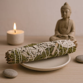 Smudge Stick White Sage and Cedar 22 cm - SHAMTAM.COM