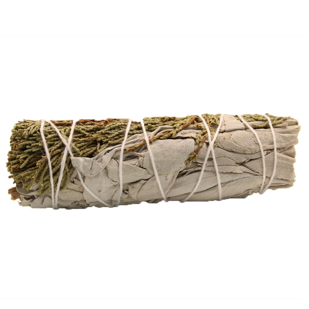 White Sage & Black Sage Smudge Stick 10cm - SHAMTAM.COM