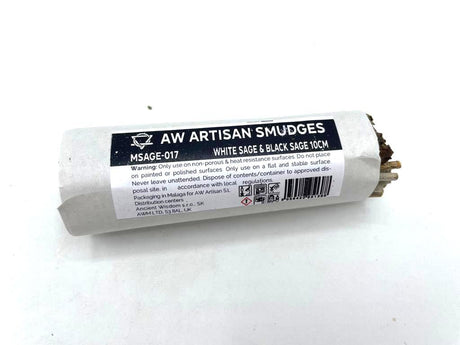 White Sage & Black Sage Smudge Stick 10cm - SHAMTAM.COM