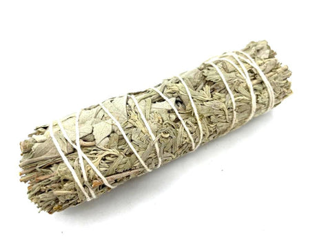 White Sage & Blue Sage Smudge Stick 10cm - SHAMTAM.COM