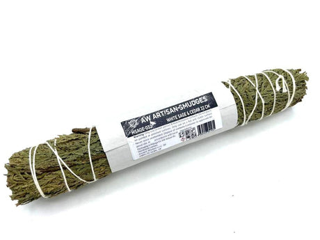 Smudge Stick - White Sage & Cedar 22 cm - SHAMTAM.COM