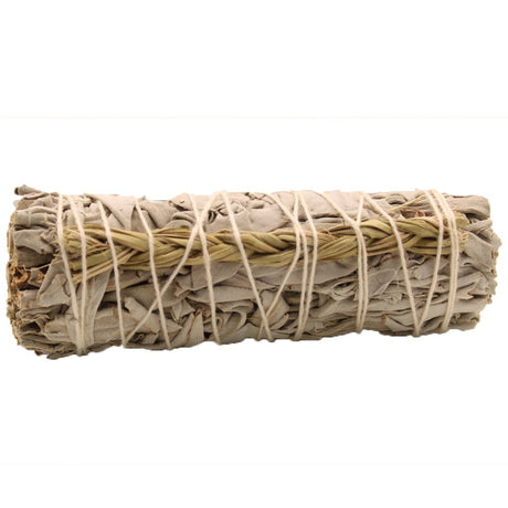 White Sage & Sweetgrass Smudge Stick 10cm - SHAMTAM.COM