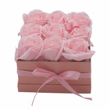 Soap Flower Bouquet 9 Pink Roses Square - SHAMTAM.COM