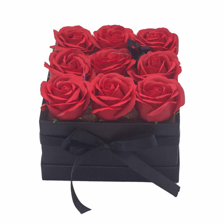 Soap Flower Bouquet, 9 Red Roses - SHAMTAM.COM