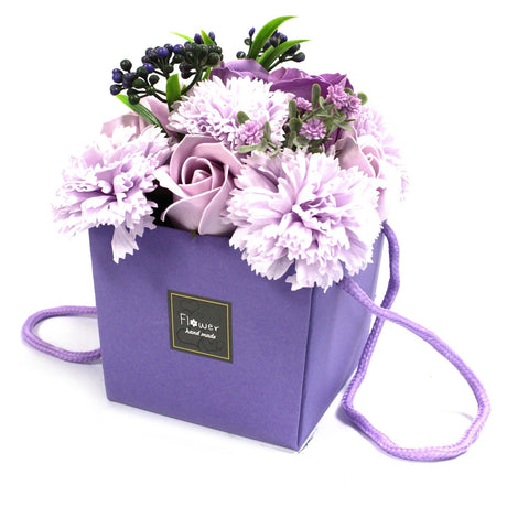 Soap Flower Bouquet - Lavender Rose & Carnation - SHAMTAM.COM