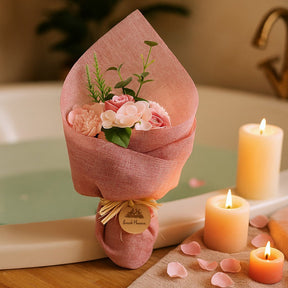 Soap Flower Bouquet Standing Pink - SHAMTAM.COM