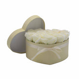 Soap Flower Gift Bouquet - 13 Cream Roses - Heart - SHAMTAM.COM