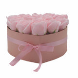 Soap Flower Gift Bouquet - 13 Pink Roses - Heart - SHAMTAM.COM