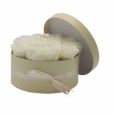 Soap Flower Gift Bouquet - 14 Cream Roses - Round - SHAMTAM.COM