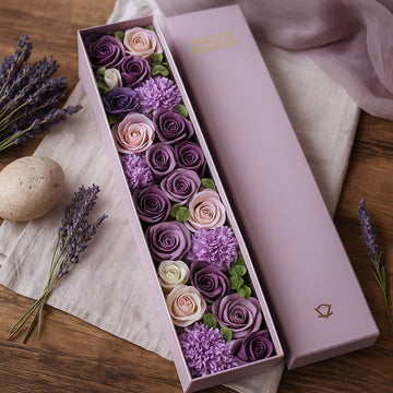 Soap Flowers Extra Long Lavender Rose and Carnation