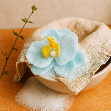 Soap Flowers Peony Blue 10 Pieces