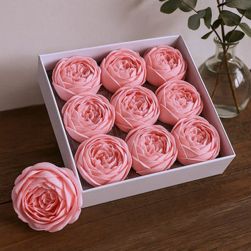Soap Flowers Peony Extra Large Pink 10 Pack