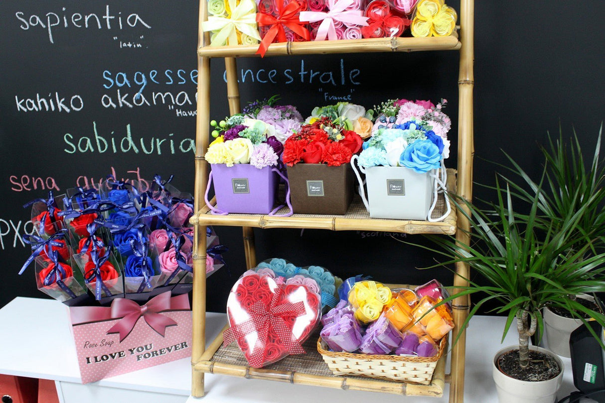 Soap Flowers - Spring Roses - Set of 9 - SHAMTAM.COM