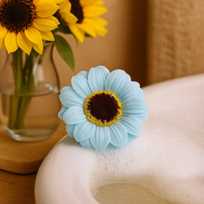 Soap Flowers Sunflower Small Blue - 10 Pack - SHAMTAM.COM