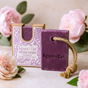 Soap On A Rope Bar - Pressed Peonies - SHAMTAM.COM