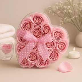 Soap Roses Heart Box Pink 24 - Pack - SHAMTAM.COM