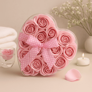 Zeeprozen Hartendoos Roze 24-Pack