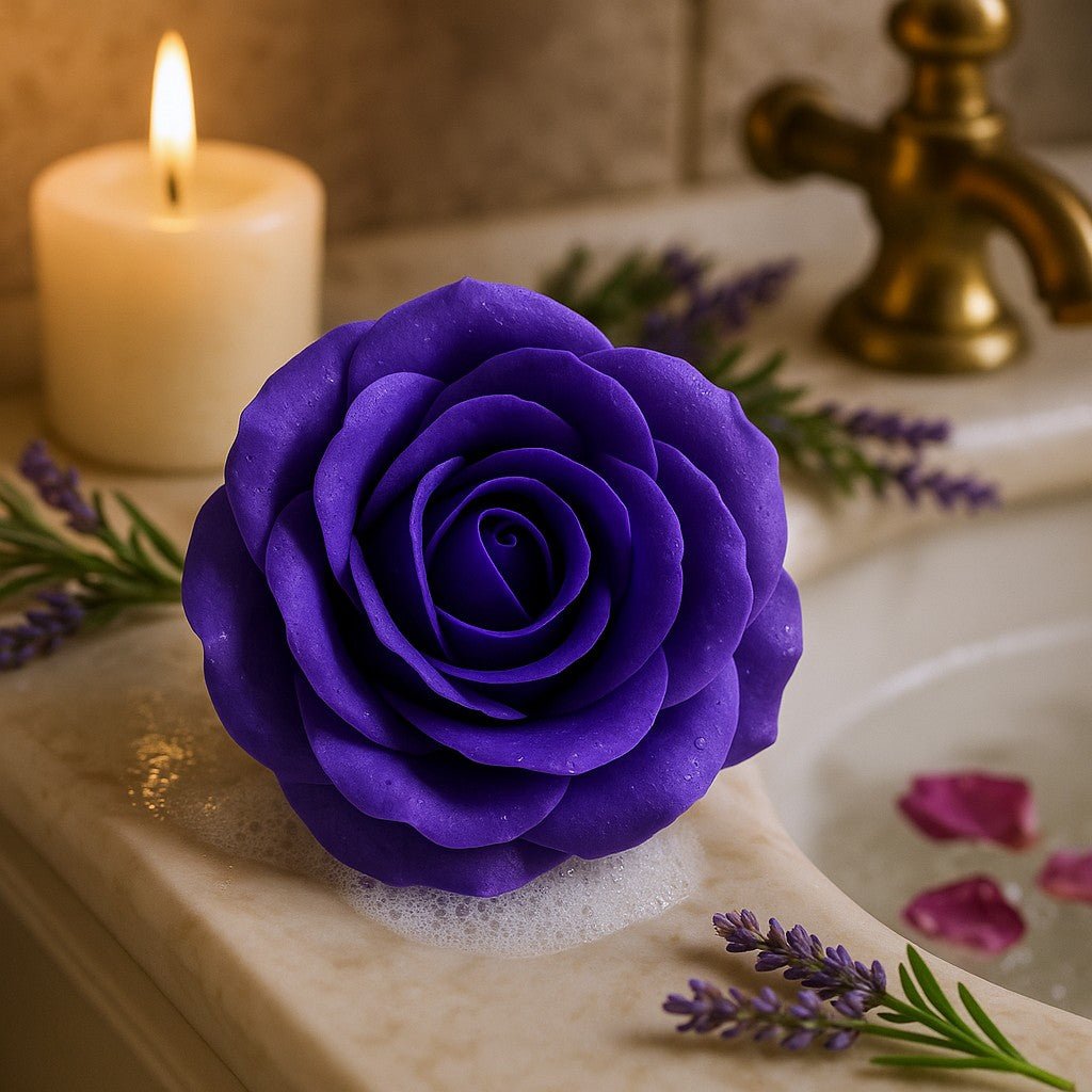 Soap Roses Large Violet, 10 Pieces - SHAMTAM.COM