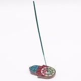 Soapstone Hamsa Incense Burner with OM Symbol for Spiritual Harmony and Protection - SHAMTAM.COM