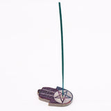 Soapstone Hamsa Incense Burner with Pentagon Design for Protection & Balance - SHAMTAM.COM