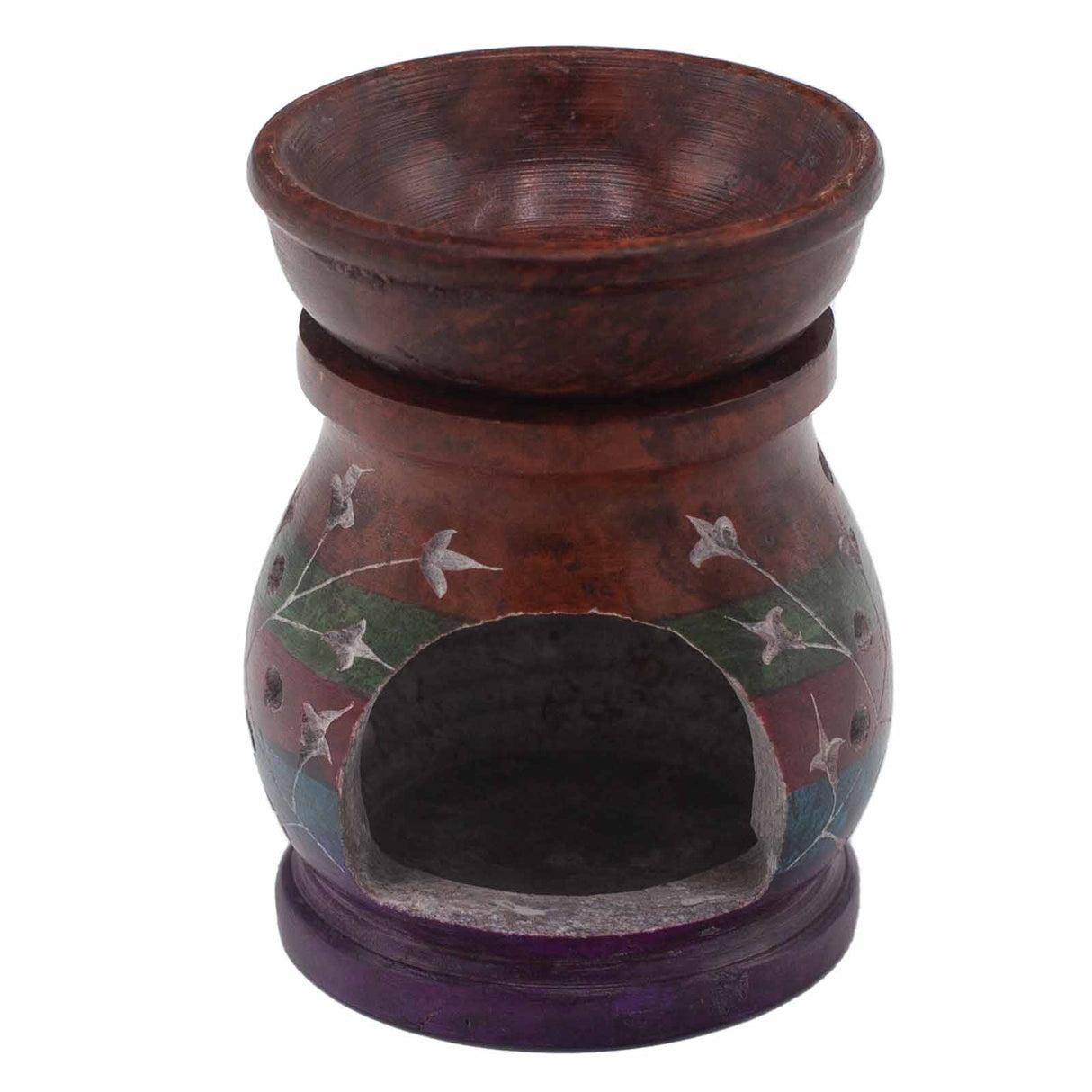 Hamsa Oil Burner Soapstone 10cm - SHAMTAM.COM