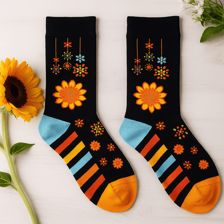Socks Mandala Flowers Small Medium - SHAMTAM.COM