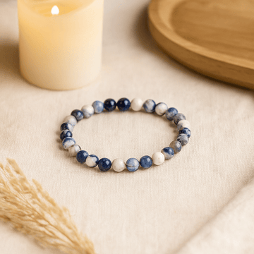 Sodalit krystal armbånd