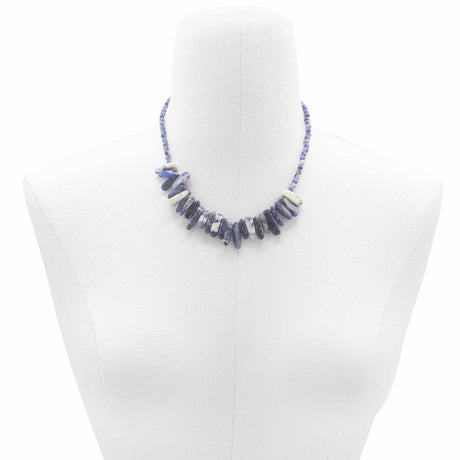 Sodalite Necklace - Longstone Gem Crystal - SHAMTAM.COM