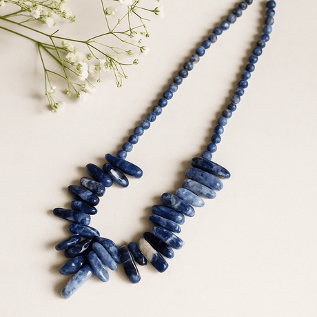 Sodalite Gemstone Necklace - SHAMTAM.COM