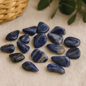 Sodalite Tumbled Stones, 24 Pieces