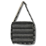 Soft Banjar Laptop Bag - Grey Strips - SHAMTAM.COM