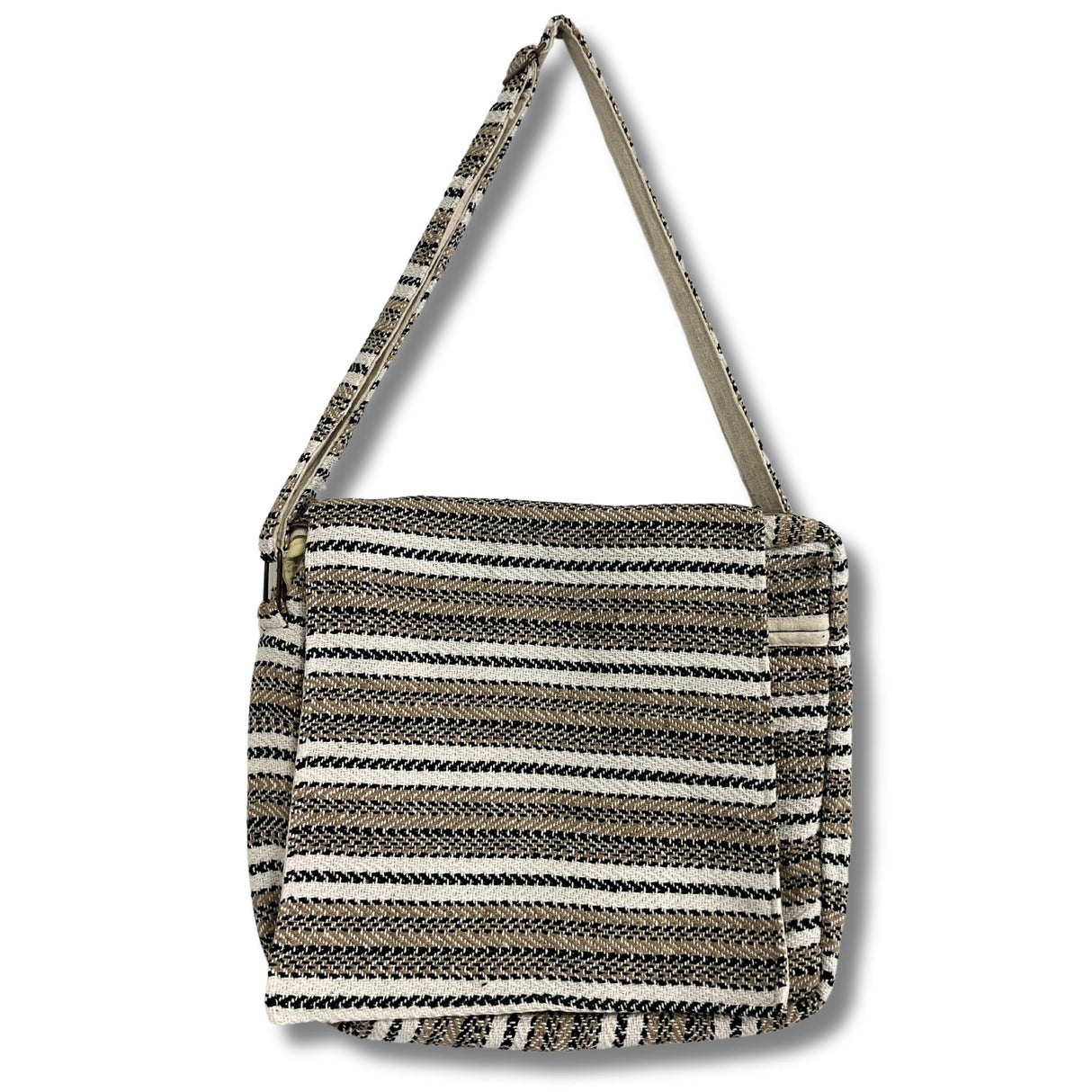 Soft Banjar Laptop Bag - Soft Cream & Grey - SHAMTAM.COM