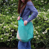 Soft Blend Shoulder Tote - Teal - SHAMTAM.COM