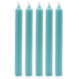 Solid Colour Dinner Candles - Rustic Aqua - Pack of 5 - SHAMTAM.COM