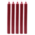 Solid Colour Dinner Candles - Rustic Burgandy - Pack of 5 - SHAMTAM.COM