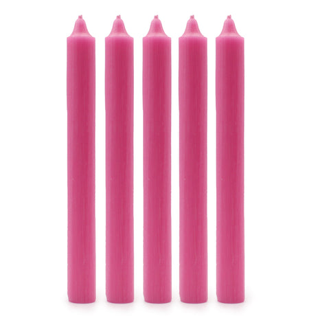 Taper Candles - Rustic Deep Pink - Pack of 5 - SHAMTAM.COM