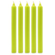 Solid Colour Dinner Candles - Rustic Lime Green - Pack of 5 - SHAMTAM.COM