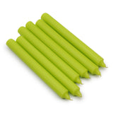 Solid Colour Dinner Candles - Rustic Lime Green - Pack of 5 - SHAMTAM.COM