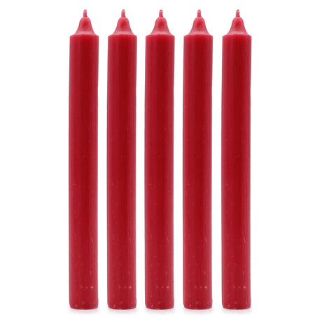 Taper Candles - Rustic Red - Pack of 5 - SHAMTAM.COM